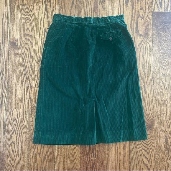 VINTAGE 60s 70s THE VILLAGER Green Corduroy Blazer Jacket Skirt Suit set - Picture 6 of 9